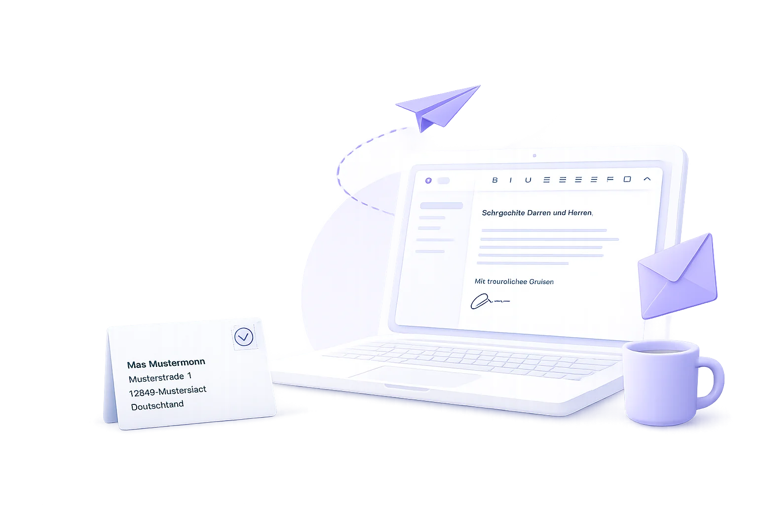 BriefDirekt Platform Mockup